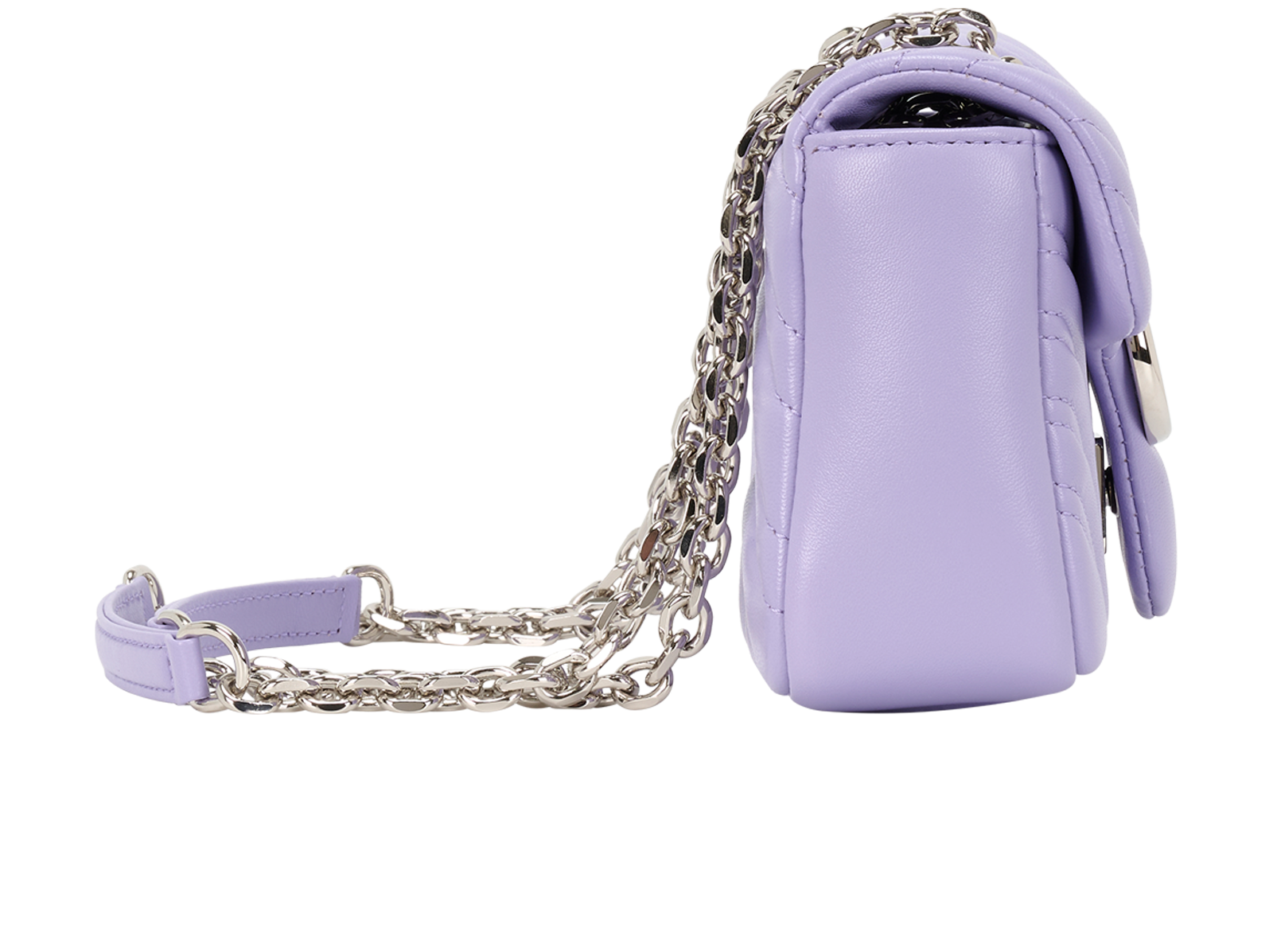 Small GG Marmont, &pound;850, Handbags, Purple, Leather, Side view